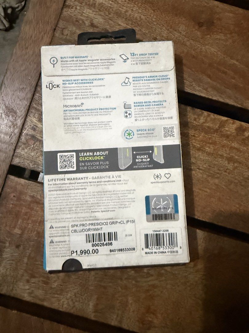 Speck case iphone 15 pro (Category: Cases & Sleeves) located in Marikina City. Submitted by nelcorp (Listing ID 1468862449, Image 2). Description: For sale speck iphone 15 pro case good as brandnew color blue marikina loc pm sa interested .