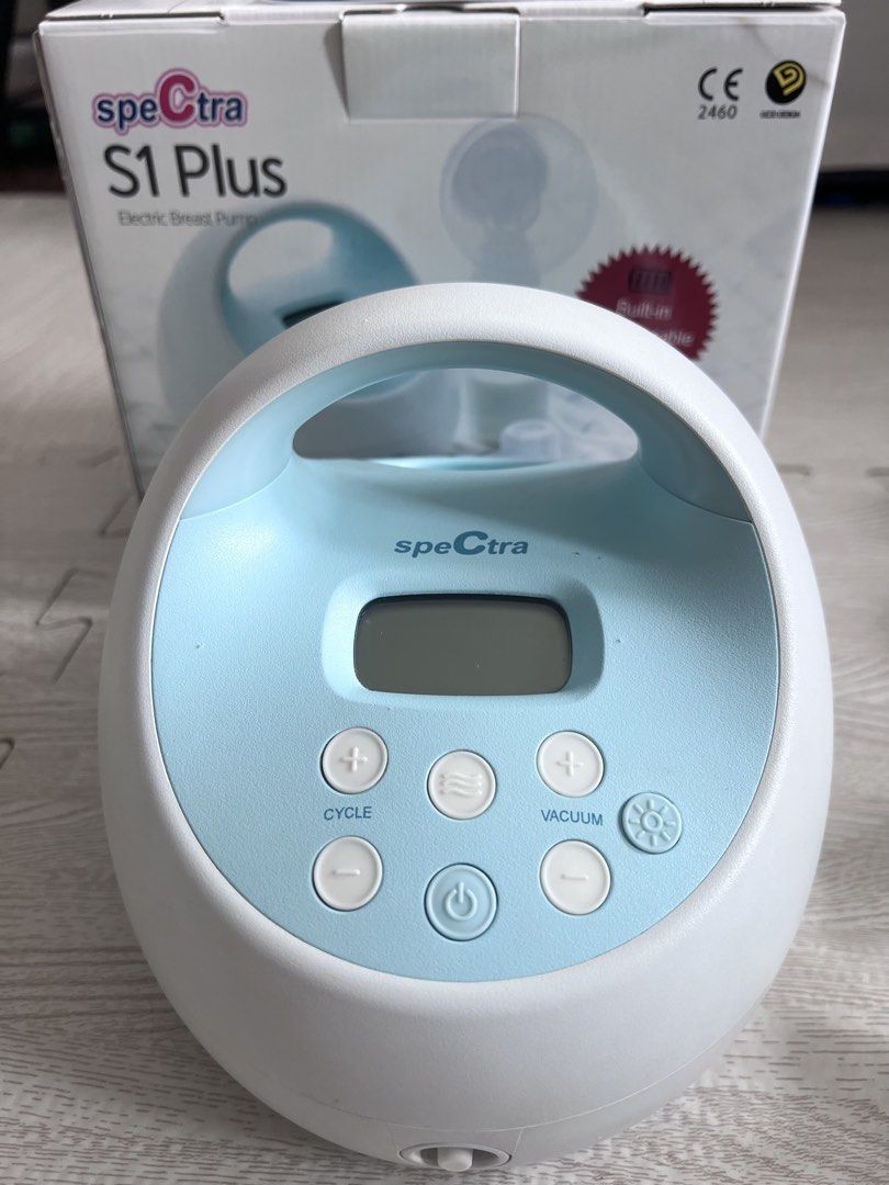 Spectra S1 Plus Breast Pump - Hospital Grade (Category: Breastfeeding & Bottle Feeding) located in Makati City. Submitted by nicole_7 (Listing ID 1468855093, Image 1). Description: - Spectra S1 Plus electric breast pump with built-in rechargeable battery - Includes original box, power adapter, and instruction manual - Everything in the photos included.