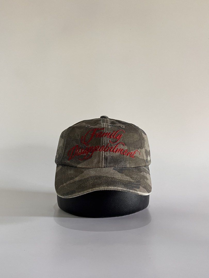 Statement Camou Dadhat (Category: Caps & Hats) located in Malaybalay. Submitted by haulsome (Listing ID 1468853773, Image 1). Description: Statement Camou Dadhat -No flaws/Like new -Features Family Disappointment embroidered statement up front -Adult size, adjustable strap 400php, +sf.