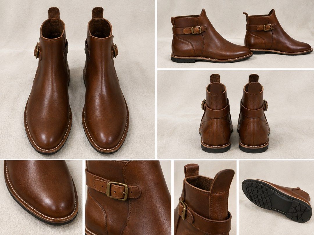 Steve Mono 10/14 Artisanal Boots (Cognac) (Category: Boots) located in Quezon City. Submitted by jswinton (Listing ID 1468760352, Image 2). Description: Steve Mono 10/14 Artisanal Boots (Cognac)The Build: Handcrafted in Spain from ultra-premium, supple Tuscan calfskin leather. A masterclass in European minimalism, featuring a seamless high-ankle shaft and a clean, high-set collar strap with a solid brass buckle. The Comfort: Fitted with Steve Mon