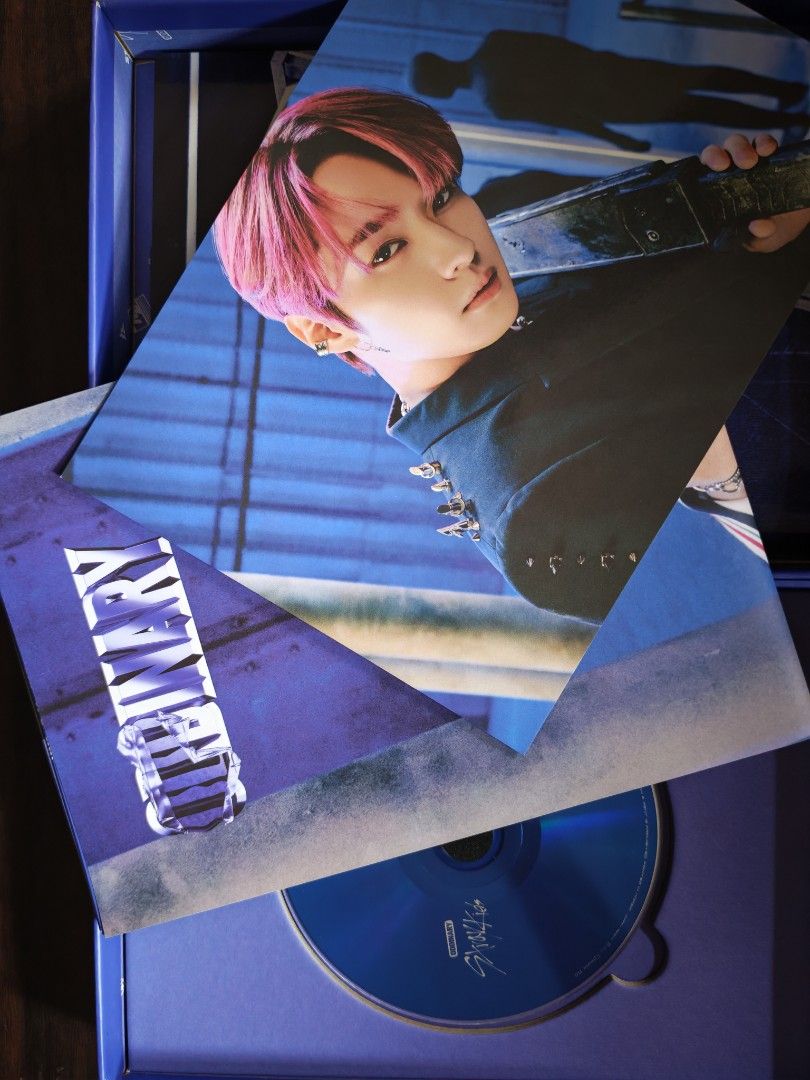 Stray Kids ODDINARY Album Set (Category: CDs & DVDs) located in Caloocan City. Submitted by bano.noy (Listing ID 1468780480, Image 3). Description: WTS 【entity-STRAY KIDS¦canonical_name=Stray Kids】 ODDINARY ALBUM 💿 ODDINARY - Scanning Ver. (Blue / MANIAC era) 👤 Lee Know Cover - pink hair era INCLUSIONS: ✓ Outbox (blue) ✓ Photobook / Magazine (Lee Know) - mint - there is a teared page. Only one ✓ CD - no scratches ✓ Folded Poster (ODDINARY) - Mi