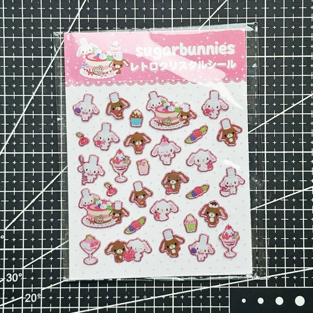Sanrio Sugarbunnnies Crystal Sticker (Category: Stationery & School Supplies) located in Manila. Submitted by cloudita (Listing ID 1468920139, Image 3). Description: 120 per sheet.
