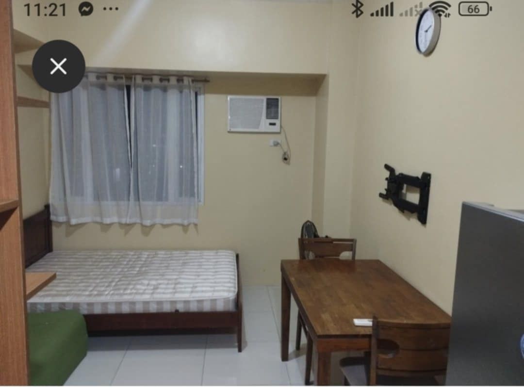 Sun Residences (Category: Apartments & Condos) located in Cainta. Submitted by derey (Listing ID 1468733046, Image 2). Description: Sun Residences located at Welcome Rotoda Quezon City 20 Sqm Furnished unit Double size bed Aircon dining table and chair electric fan, wardrobe, hangng kitchen cabinet, Refrigerator, shower Heater.
