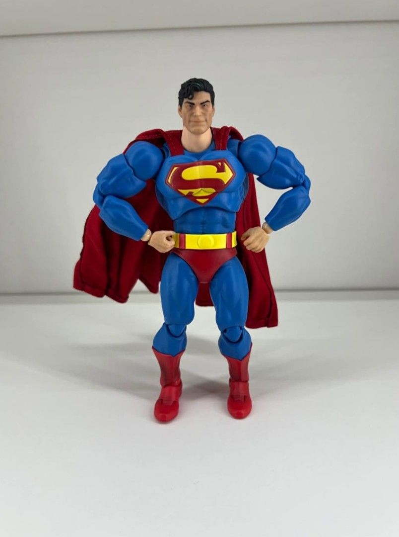 Superman Custom 1/12 Action Figure (Category: Figurines & Statues) located in San Juan. Submitted by docpratty (Listing ID 1468779290, Image 3). Description: This is a custom Superman action figure made from Mezco and MAFEX parts. The head and hands are from the Mezco “Man of Steel” figure, while the body is from the MAFEX The Dark Knight Returns Superman figure. All accessories from the MAFEX figure are included. The head is attached using a cus