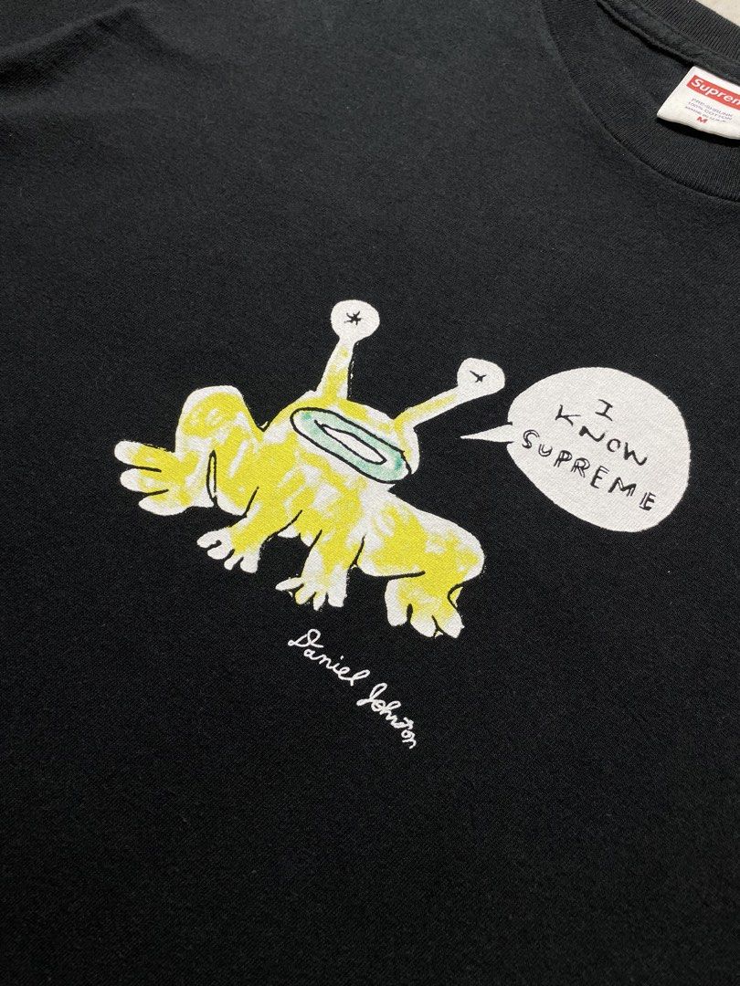 Supreme Daniel Johnston Frog Tee (Category: Tshirts & Polo Shirts ) located in Quezon City. Submitted by renovare.196 (Listing ID 1468885699, Image 2). Description: Supreme Daniel Johnston Frog Tee Excellent Condition Color Rate: 9.7/10 No Issue Authentic/Legit Measurements • Width: 21.5 • Length: 29.5 Price: 2000 obo DM IF INTERESTED📥.
