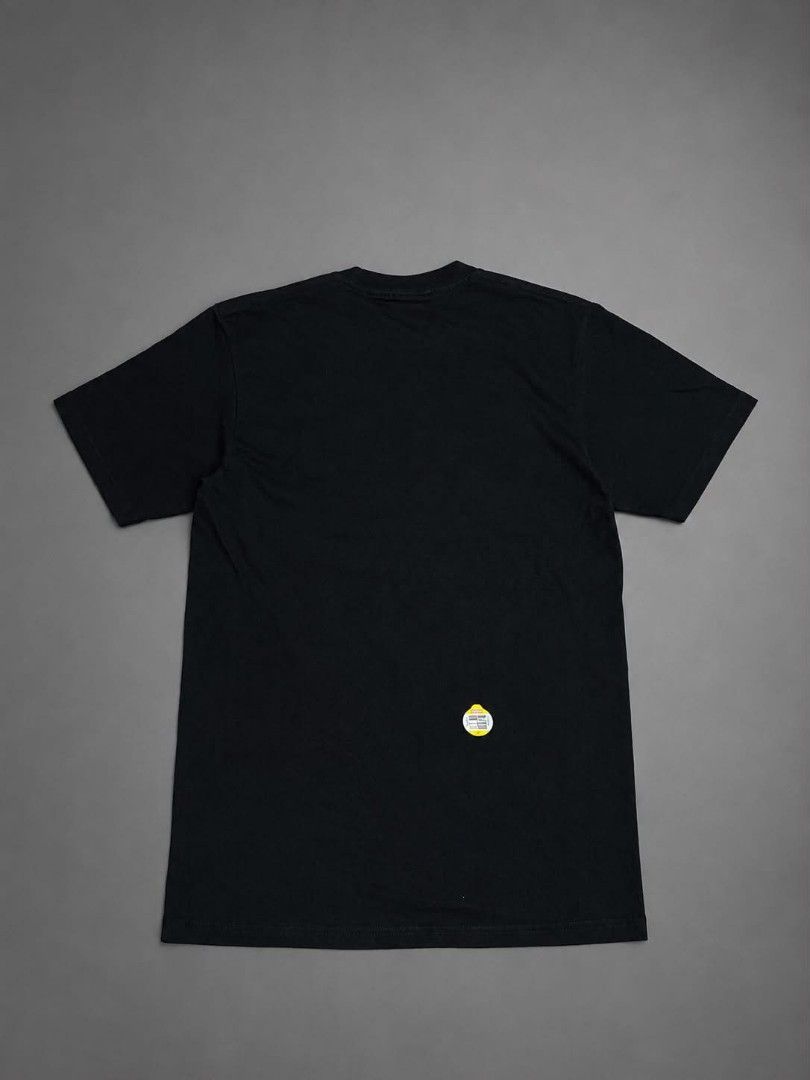 Supreme Fruit Tee Black Size S (Category: Tshirts & Polo Shirts ) located in Urdaneta. Submitted by jayceegarage (Listing ID 1468901224, Image 2). Description: - Brand: Supreme - Color: Black with classic fruit graphic on chest - Size: Small - Material: 100% cotton, Made in U.S.A. - Details: Red box logo tag on inner collar, care label with RN number on back neck - Condition: Clean, solid graphic print with zero cracks - Perfect addition to any s