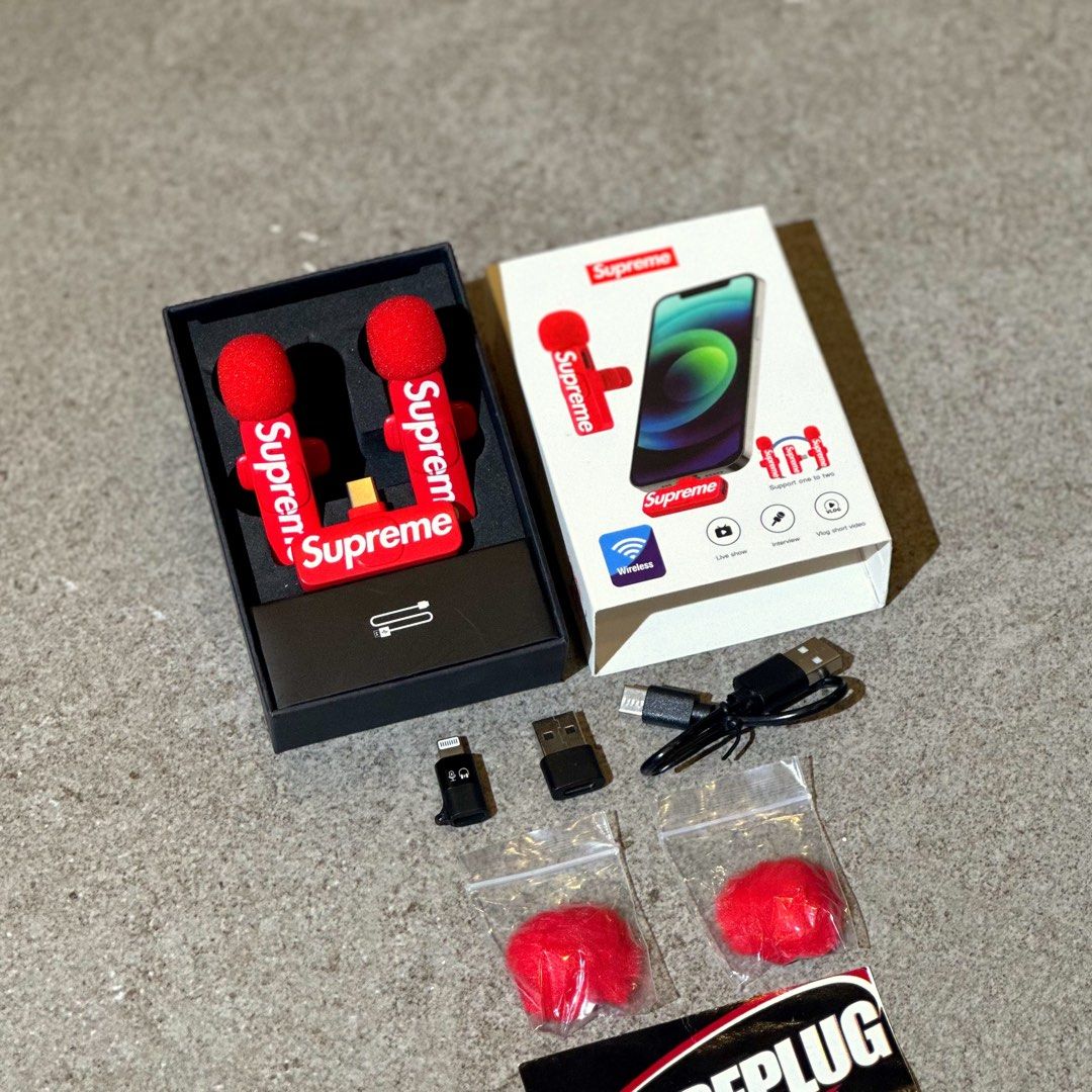 Supreme Mini Mic (set of 2) (Category: Vintage Collectibles) located in Quezon City. Submitted by inside_plug (Listing ID 1468730779, Image 2). Description: For Sale Supreme FW26 Mini Mic (set of 2) Brandnew Dm us to purchase.