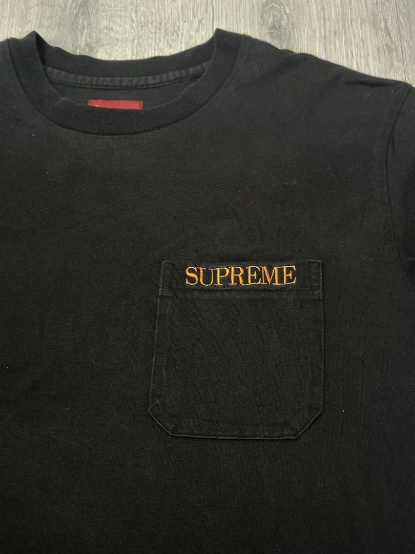 Supreme pocket tee size medium (Category: Tshirts & Polo Shirts ) located in Pasay City. Submitted by itsmeazula (Listing ID 1468810586, Image 2). Description: Size medium fits large.