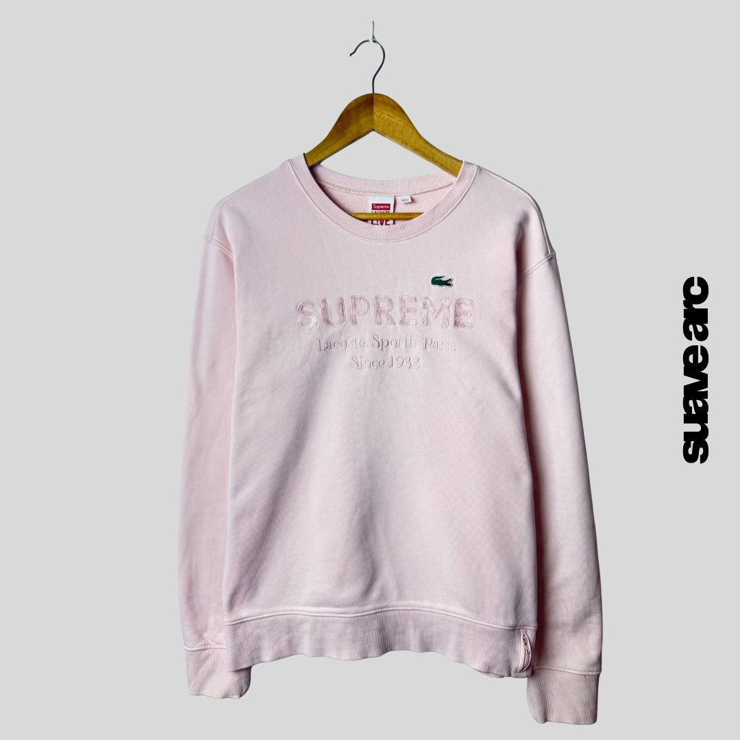 SUPREME x LACOSTE CREWNECK (Category: Luxury Apparel) located in La Trinidad. Submitted by suave.arc (Listing ID 1468854052, Image 1). Description: SUPREME x LACOSTE CREWNECK EXCELLENT CONDITION NEEDS WASH SIZE: M ( 20x26.5 ) LOCATION: BAGUIO CITY / LA TRINIDAD SHIPPING via JNT.