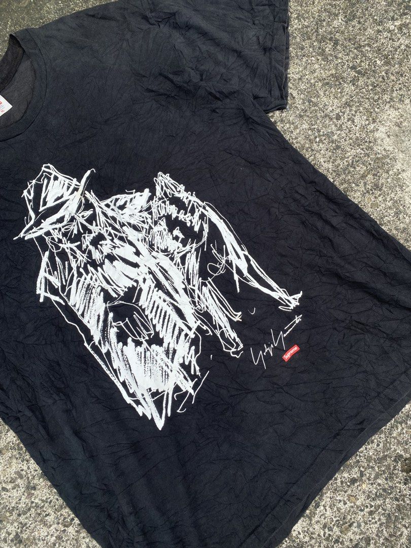 Supreme x Yohji Yamamoto Scribble graphic Tee (Category: Activewear) located in Lipa City. Submitted by local-drip-source (Listing ID 1468721400, Image 2). Description: 24x30.