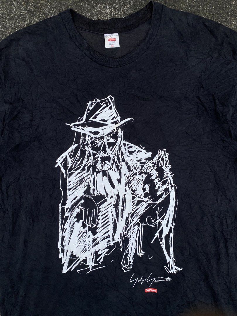 Supreme x Yohji Yamamoto Scribble graphic Tee (Category: Activewear) located in Lipa City. Submitted by local-drip-source (Listing ID 1468721400, Image 3). Description: 24x30.