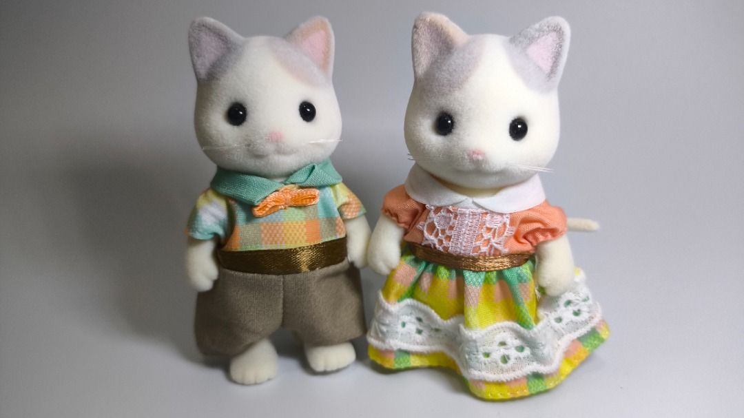 Sylvanian parent / Calico Critters Floral Cat Figures (Pair), Toys ...