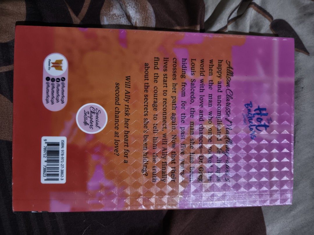 Taking Chances Special Edition by Chennie Cerro (Category: Storybooks) located in Manila. Submitted by dearest_yuki (Listing ID 1468864415, Image 3). Description: - Title: Taking Chances (The Hot Bachelors Series) - Author: Chennie Cerro (Signed with a handwritten note on the inner page!) - Publisher: Flutter Fic - Format: Paperback with pink illustrated cover - Special Features: Includes exclusive special chapters - ISBN: 978-971-27-3862-3 - Con
