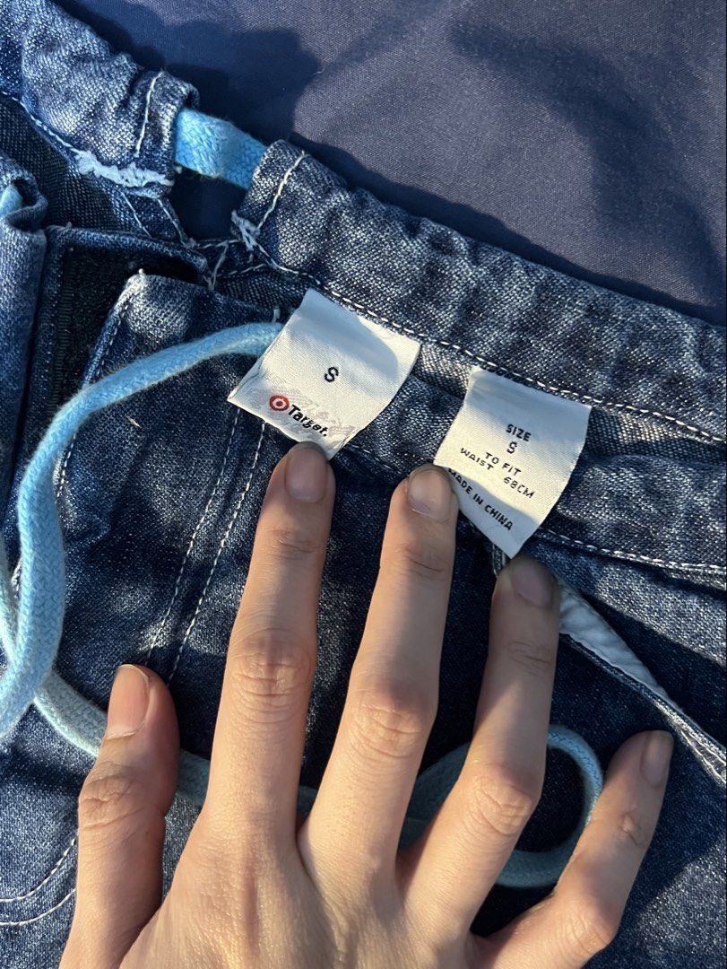 Target Denim Shorts Size S (Category: Shorts) located in Marikina City. Submitted by yssacee (Listing ID 1468919674, Image 3). Description: - Brand: Target - Size: S (fits 68cm waist) - Color: Blue denim with light blue drawstring - Details: Two back pockets featuring white contrast stitching - Style: Casual, easy to style with everyday tops - Condition: Great basic piece, great condition - super comfy, rfs does not fit me anymore - shipping from
