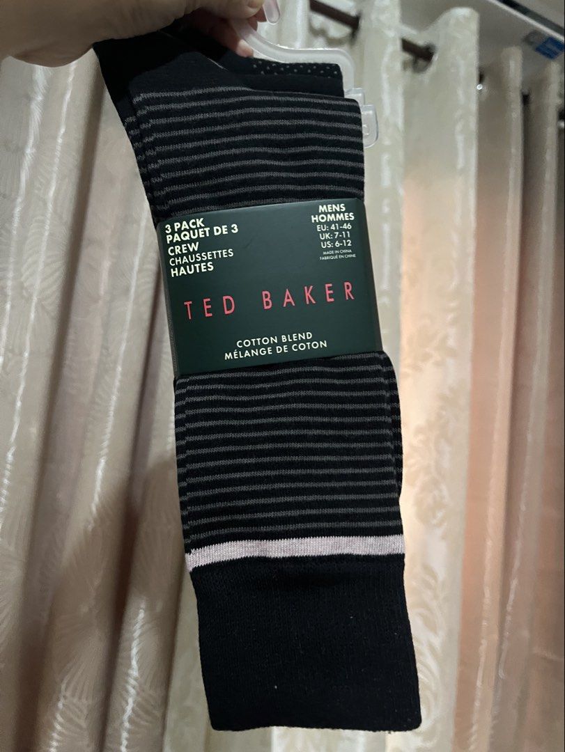 Ted Baker Men's 3 Pack Pattern Crew Dress Socks (Category: Socks) located in Las Pinas. Submitted by epitome.mnl (Listing ID 1468720082, Image 1). Description: 💎Brand New 💎Ted Baker 💎Size 6-12 💎SRP 32USD 💎All items 100% original 📌MOP GCASH or BDO 📌SF Shouldered by the buyer 📌Lalamove/Grab (via sched) 📌Flash / Gogo Express Provincial 80-240 📌Meetups: Las Pinas/Alabang/Laguna via schedule.