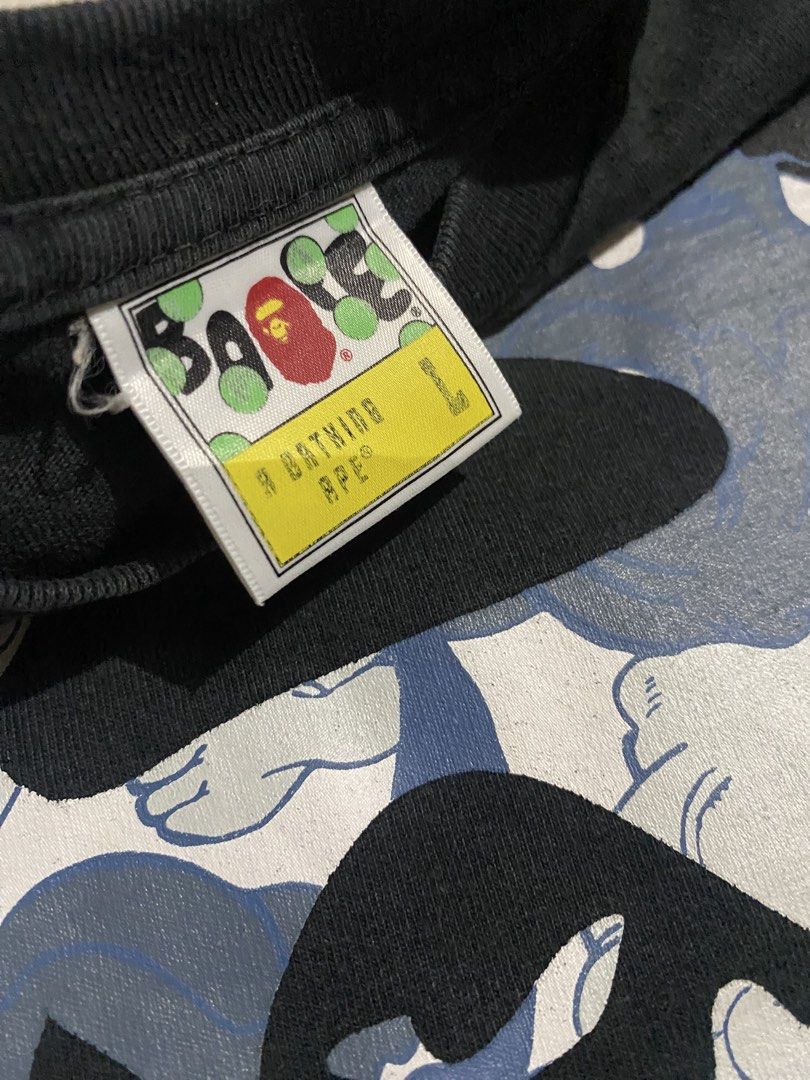 Tee (Category: Tshirts & Polo Shirts ) located in Manila. Submitted by jackpimentel (Listing ID 1468761791, Image 3). Description: Bape x Hebru Brantley Hairline cracks stain cr 9.2/10.
