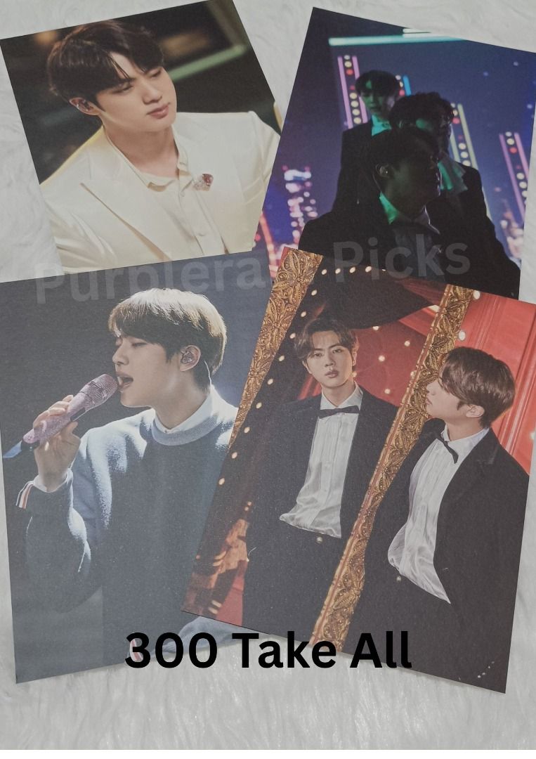 The Fact BTS Jin Photo Cards Set of 4, Toys & Collectibles, Fan ...