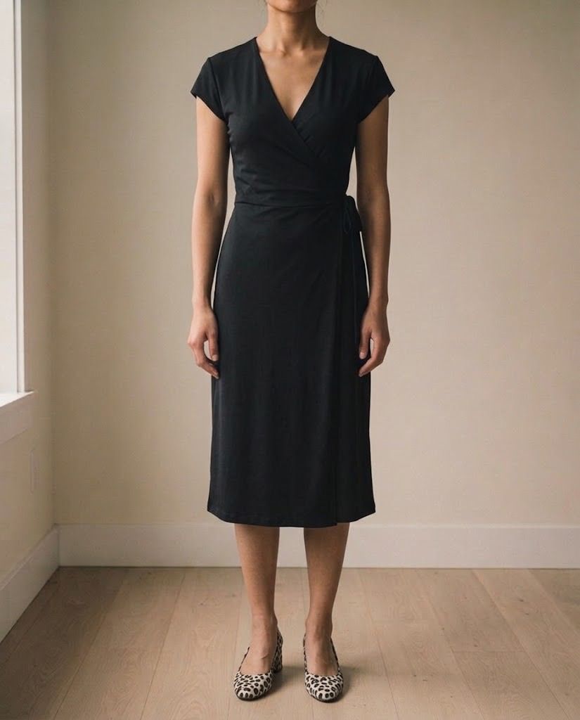 THE LIMITED USA BLACK WRAP DRESS (Category: Dresses) located in Marikina City. Submitted by minimalistmanila (Listing ID 1465501786, Image 1). Description: The Limited black wrap dress from USA. Medium fit. Versatile piece. Order now!.