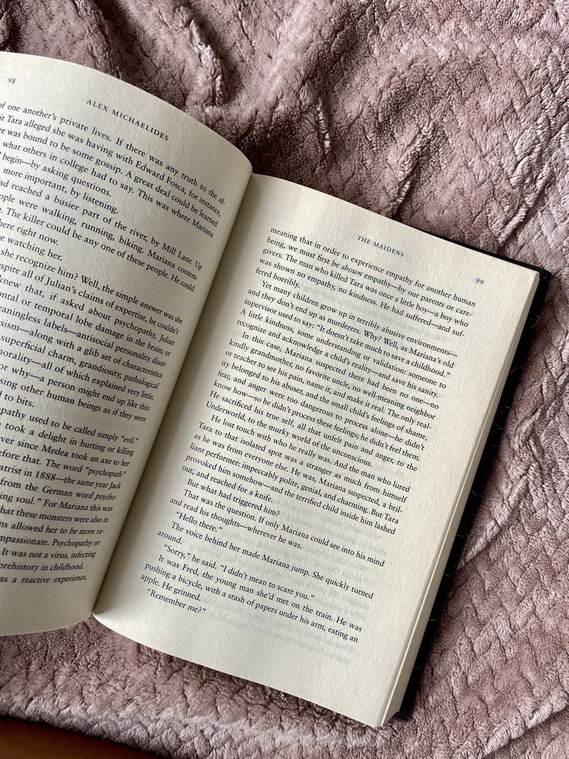 The Maidens by Alex Michaelides (Category: Storybooks) located in Calamba. Submitted by minikuijuri (Listing ID 1468724273, Image 2). Description: - in good condi, no highlights/annotations - rfs: need funds - hearing offers!.