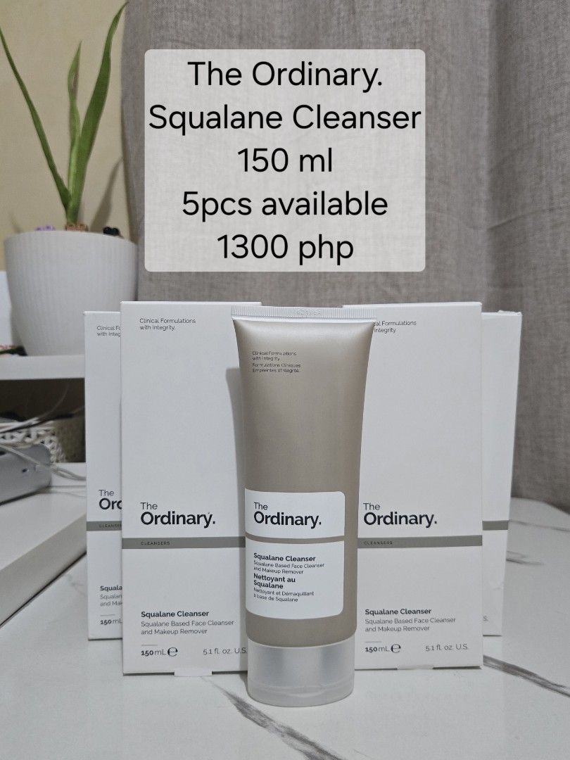 The Ordinary Squalane Cleanser 150 ml (Category: Face Care) located in Quezon City. Submitted by aisarang_u (Listing ID 1468881774, Image 1). Description: The Ordinary. Squalane Cleanser Squalane Based Face Cleanser and Makeup Remover 150 ml 5pcs available -brand new -bought from Canada -1,300 php 📍QC 💸MOP Gcash, Maribank, Gotyme 📦MOD JNT, Lalamove.