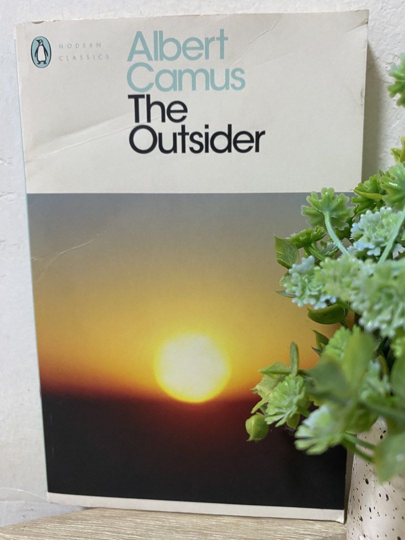 The Outsider by Albert Camus Penguin Modern Classics (Category: Storybooks) located in Quezon City. Submitted by cidrisse (Listing ID 1468839729, Image 1). Description: - Title: The Outsider - Author: Albert Camus - Edition: Penguin Modern Classics - Format: Softcover paperback - Condition: Creasing along cover edges from reading, but all pages are intact and fully readable.