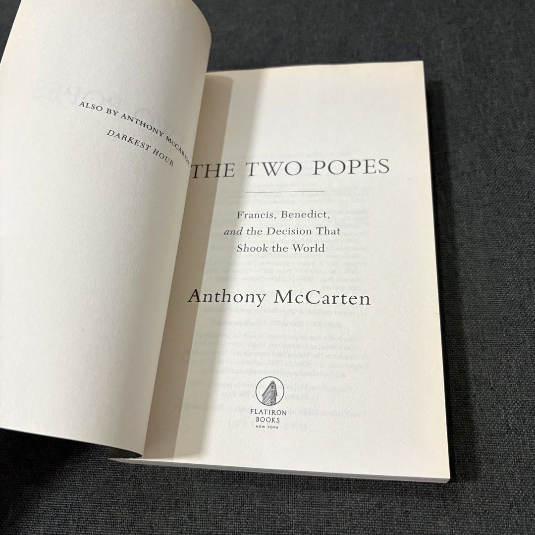 The Two Popes by Anthony McCarten (Category: Storybooks) located in Imus. Submitted by declutter201 (Listing ID 1468925640, Image 3). Description: Price: P200 Prio payo Location: Imus, Cavite MOP: BDO, Gcash, Maya, GoTyme MOD: GGX, J&T, SDD RFS: Decluttering You can message me for more details.