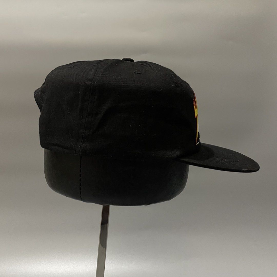 Thrasher Magazine Flame Logo Black Snapback Cap (Category: Caps & Hats) located in Manila. Submitted by astral_ (Listing ID 1468803192, Image 3). Description: Thrasher Magazine Flame Logo Black Snapback Cap Authentic Size: One size fits all Condition: Excellent Issue: None Price: 1,500 shipped.