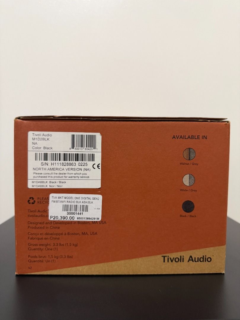 Tivoli Audio Model One Digital Gen 2 Speaker (Category: Portable Music Players) located in Mandaluyong City. Submitted by chubskalichummyjuno (Listing ID 1468868660, Image 2). Description: Tivoli Audio Model One Digital Gen 2 Speaker Brand new and sealed. ₱2,000 Mandaluyong City.