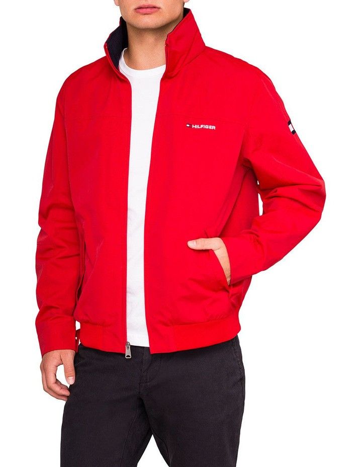 Tommy yacht jacket (Category: Coats, Jackets and Outerwear) located in Taytay. Submitted by GRIND720_II (Listing ID 1468841079, Image 1). Description: Tommy yacht jacket with packable hood Large on tag XL FIT 25 x 28 As new 2000.