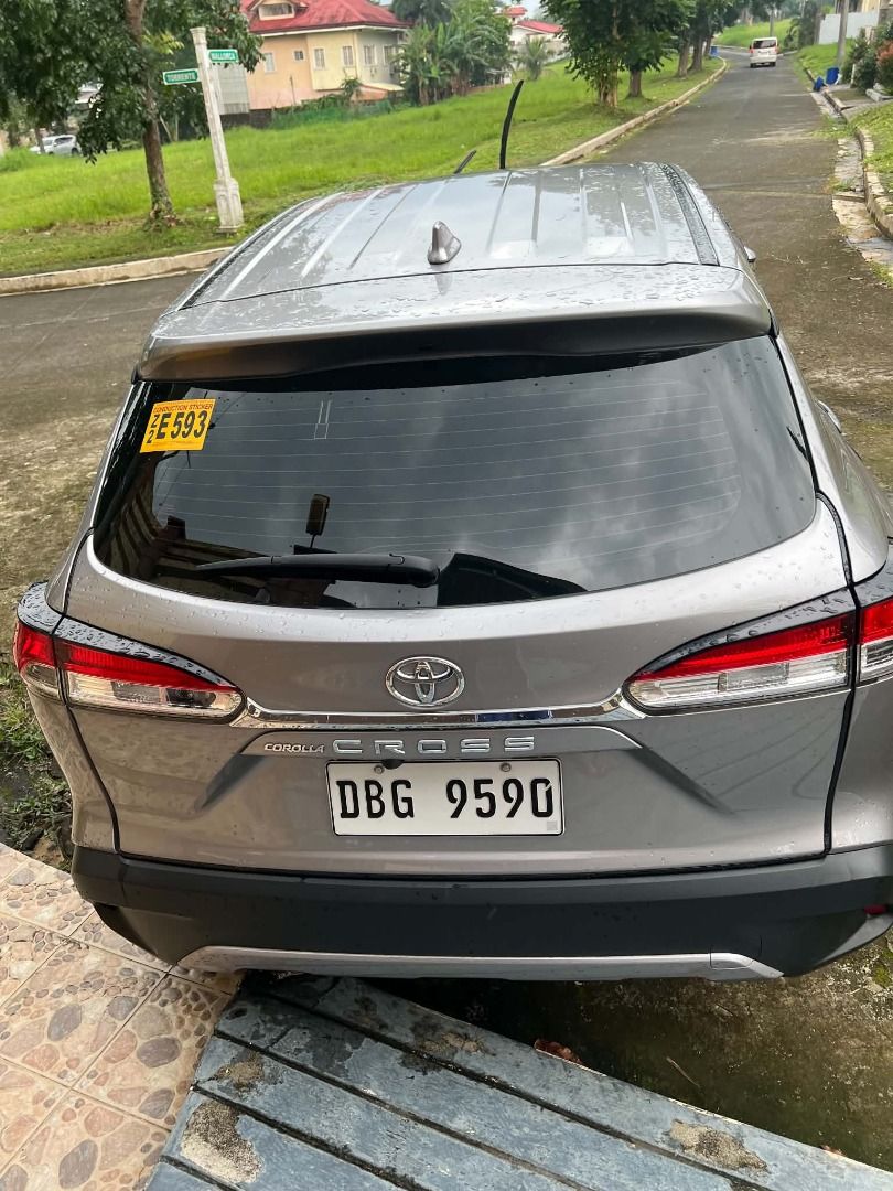 Toyota Corolla Cross G Auto (Category: Used Cars) located in Tagaytay City. Submitted by evgor53 (Listing ID 1468922662, Image 3). Description: MARK DOWN!!!!! RUSH SALE!!!! Color: Metal stream. Leather seat (Toyota logo)., Deep dish, Mags 17" (stock). Toyota built in front and rear camera recorder. Rear view camera. Window visor. Toyota infotainment. Nothing replaced - all stock components..