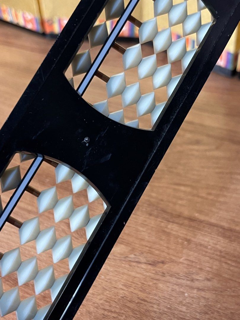 Traditional Soroban Abacus 13-Rod Calculating Tool (Category: Stationery & School Supplies) located in Gapan. Submitted by lunashop14 (Listing ID 1468715260, Image 3). Description: - Type: Standard 13-rod Japanese soroban abacus - Design: Solid black frame with smooth-sliding cream beads on copper rods - Features: Clear counter markings along the horizontal beam - Condition: Clean with minimal signs of handling - Ideal for: Math practice, mental 