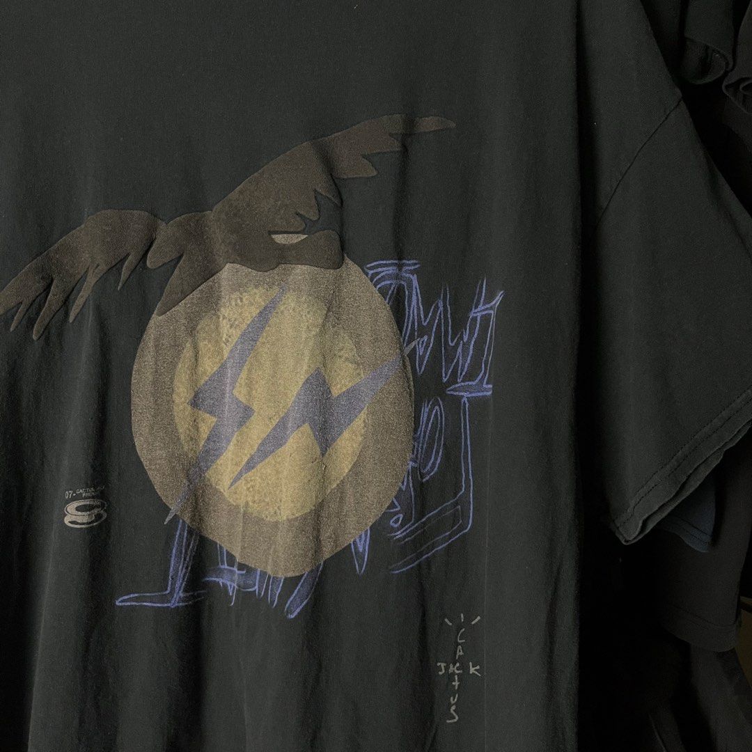 Travis Scott Cactus Jack for Fragment Design "Create" Tee (Category: Tshirts & Polo Shirts ) located in Daet. Submitted by wearthriftingcloth. (Listing ID 1468860163, Image 2). Description: 👕Jack TRAVIS SCOTT CACTUS JACK Measurement: W25xL32 Issue(s): SEE ON PIC Condition: 9.5/10 Color rate: 9/10 ➡️Swipe- to see more detail pic 📌No Deleting/Cancelation‼️ 📌Color may Vary Due to Lighting‼️ 📌Please be responsible buyer Bogus/Flaker will be poste