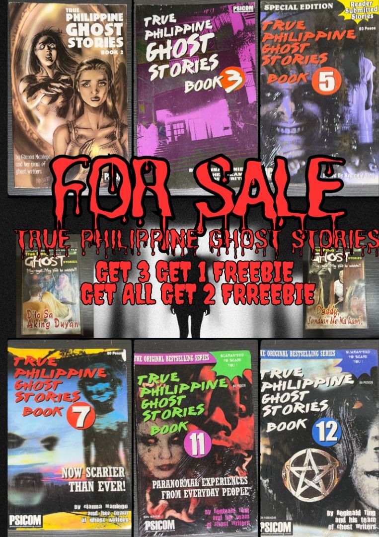 True Philippine Ghost Stories Book (Category: Vintage Collectibles) located in Caloocan City. Submitted by collectionshark (Listing ID 1468830119, Image 1). Description: TPGS 2 - Opened TPGS 3 - Opened TPGS 5 - Sealed TPGS 7- Sealed TPGS 11- Sealed TPGS 12- Sealed Price is negotiable if you will get all.
