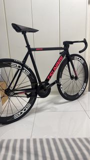 Tsunami fixed gear track bike with deep section wheels, Sports ...