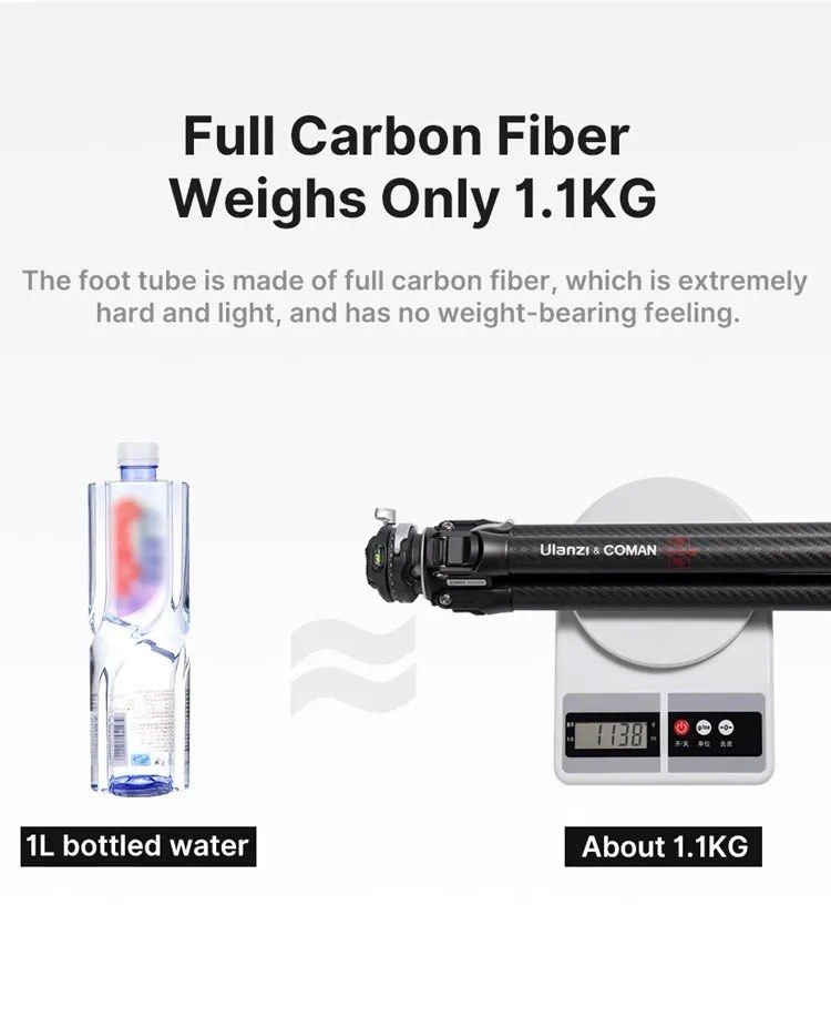ULANZI Zero F38 Quick Release Carbon Fiber Tripod (Category: Tripods & Monopods) located in Las Pinas. Submitted by rare_legendaryseller (Listing ID 1468728901, Image 3). Description: *ULANZI Coman Zero F38 Quick Release Travel Carbon Fiber Tripod Model 3131 (18KG load capacity & 1.59M Max Height)* - Brand new and never been used or even opened - Product still wrapped in shipping package and with original package etc. - The only actual photos I c