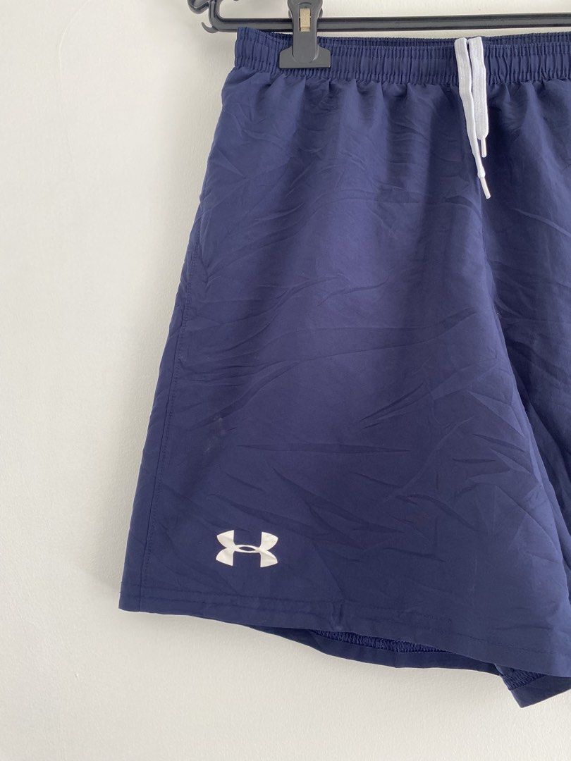 Under Armour Navy Blue Athletic Shorts Size MD (Category: Shorts) located in Talavera. Submitted by hansnoel (Listing ID 1468769497, Image 2). Description: Under Armour Medium on tag 28-32 Waistline No issue ₱250.