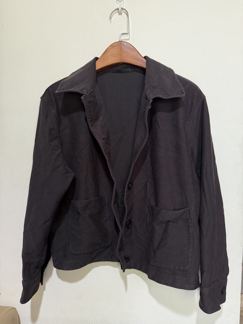 Uniqlo Jersey Cropped Jacket (Category: Coats, Jackets and Outerwear) located in Baguio. Submitted by thelittolwardrobe (Listing ID 1468730651, Image 1). Description: - Size: Small- Medium -Hindi na siya super black .