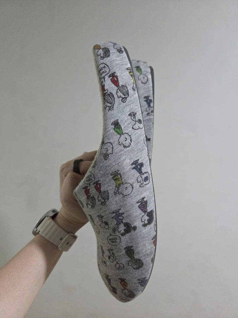 Unisex Peanuts Snoopy Grey House Slippers (Category: Slippers and slides) located in Makati City. Submitted by yishanjade (Listing ID 1468768791, Image 2). Description: - Uniqlo Size 10 - Design: Grey house slippers with all-over Peanuts print (Charlie Brown & Snoopy) - Comfort: Soft inner lining to keep feet warm and cozy - Style: Convenient slip-on design for easy wear - Condition: Clean and ready for a new owner.