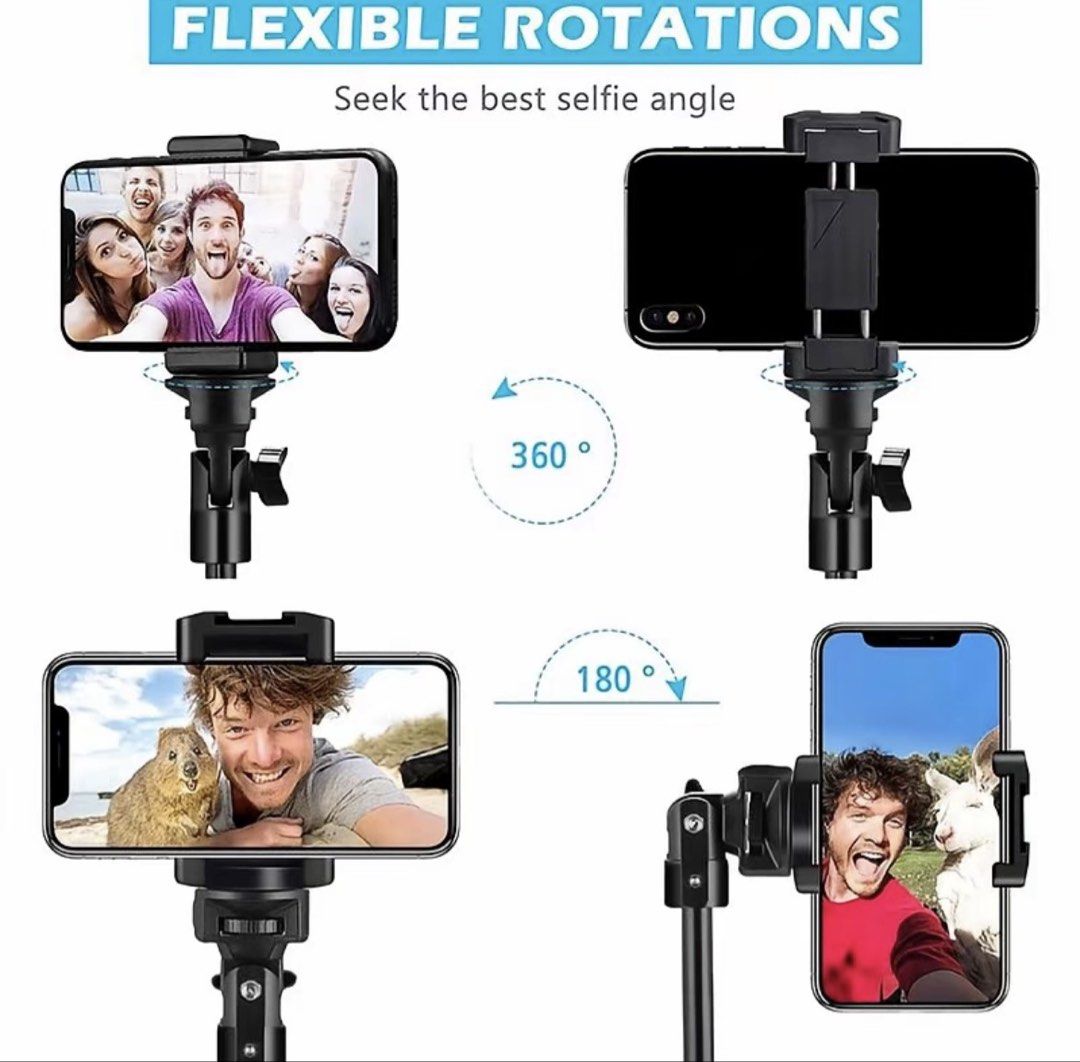 Universal Phone Tripod Stand Adjustable (Category: Tripods & Monopods) located in Bulacan. Submitted by clothesbyash (Listing ID 1468928483, Image 2). Description: - never been used - 1.2m long - 360 degrees Rotate Phone Clip - Phone Holder.