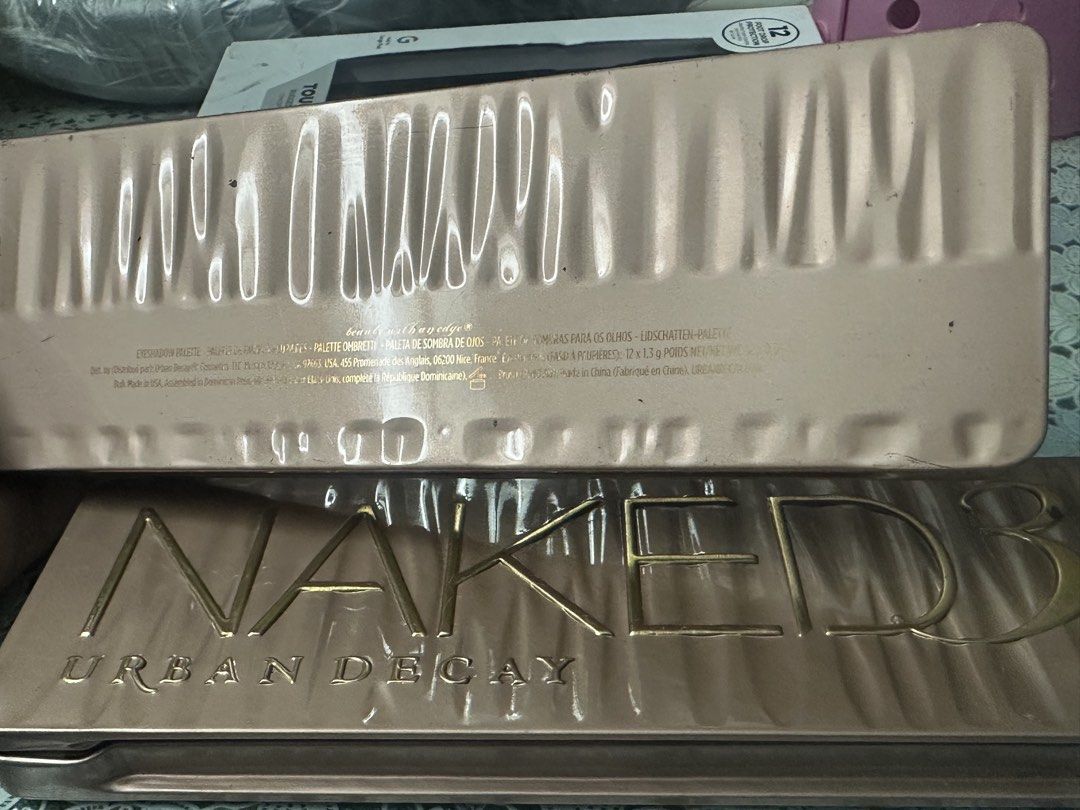 Urban decay Naked3 used (Category: Makeup) located in Angeles City. Submitted by ritenianstuff (Listing ID 1468814373, Image 3). Description: From Canada slight used 700 each Add sf 55 Gcash payment Last price npo mga sis.