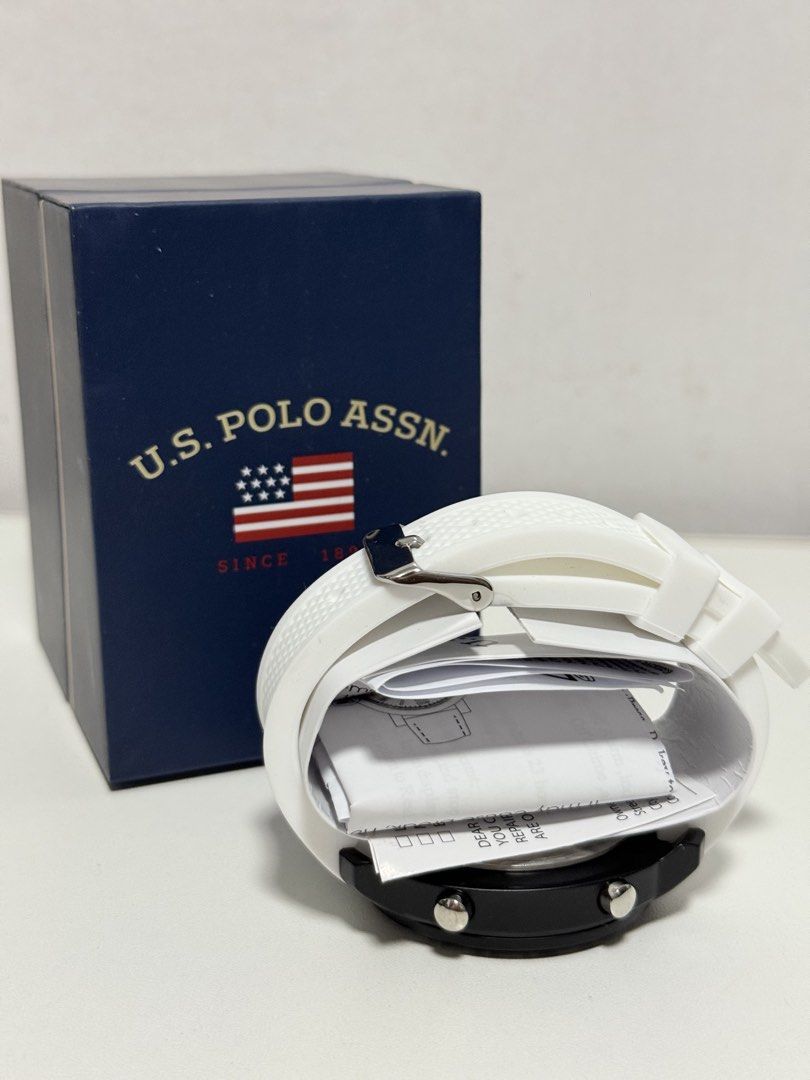 US Polo Authentic/Original Mens Watch (Category: Men's Watches) located in Quezon City. Submitted by kgpconsumergoodstrading (Listing ID 1468807835, Image 3). Description: US Polo Assn. Authentic/Original Analog Watch Guaranteed Original and Brandnew 🎟️ Bought from USA 🇺🇸 Price: Php 1,990, Best Price Guaranteed With serial number and QR Code Authentication 💶 Money back guaranteed if proven fake 💵 Features: US Polo Original Watch Analog-quart