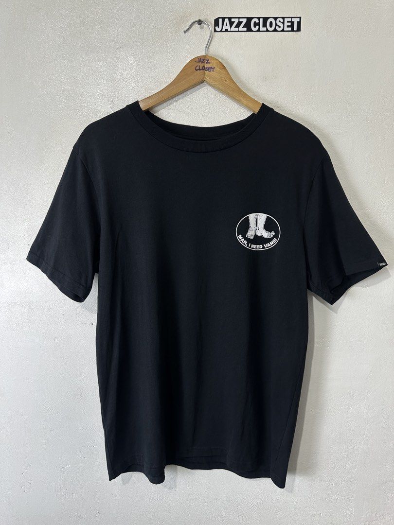 Vans "Man, I Need" W/ Back Hit Black Tee (Category: Tshirts & Polo Shirts ) located in San Fernando. Submitted by jazzclosetest2018 (Listing ID 1468793161, Image 1). Description: My Location: San Fernando, Pampanga📍 Payment 1st Transaction! Vans "Man, I Need" W/ Back Hit Black Tee Size: Medium (Printed Tag) L27.5" * W20" Excellent Condition Legit/Authentic ₱ 550.00 + SF.