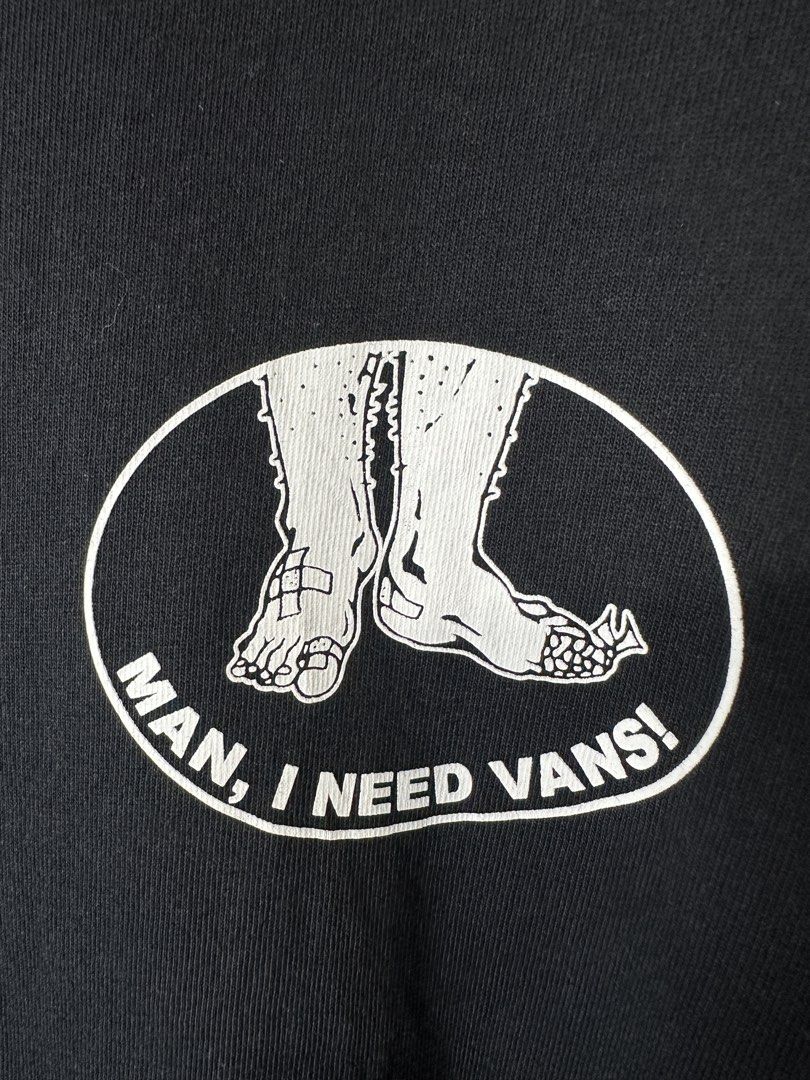 Vans "Man, I Need" W/ Back Hit Black Tee (Category: Tshirts & Polo Shirts ) located in San Fernando. Submitted by jazzclosetest2018 (Listing ID 1468793161, Image 3). Description: My Location: San Fernando, Pampanga📍 Payment 1st Transaction! Vans "Man, I Need" W/ Back Hit Black Tee Size: Medium (Printed Tag) L27.5" * W20" Excellent Condition Legit/Authentic ₱ 550.00 + SF.