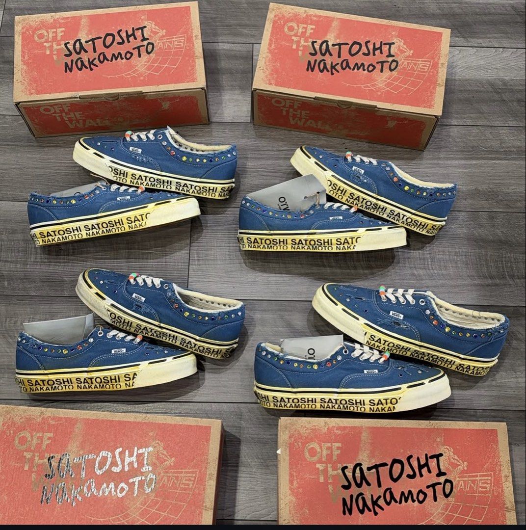 VANS X SATOSHI NAKAMOTO (Category: Sneakers) located in Paranaque City. Submitted by yjjjy (Listing ID 1468929397, Image 2). Description: FOR SALE ONLY Vans x Satoshi Nakamoto OTW Era 95 Gems Navy 10 - 43,000 10.5 - 43,000 11 - 43,000 ONLY All brandnew & original OCT 25/NOV 1 ETA DP REQUIRED 5K ₱59,995 📍Taguig DM IF INTERESTED *Price may change without prior notice.