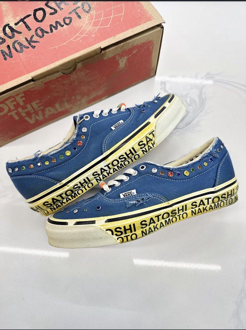 VANS X SATOSHI NAKAMOTO (Category: Sneakers) located in Paranaque City. Submitted by yjjjy (Listing ID 1468929397, Image 1). Description: FOR SALE ONLY Vans x Satoshi Nakamoto OTW Era 95 Gems Navy 10 - 43,000 10.5 - 43,000 11 - 43,000 ONLY All brandnew & original OCT 25/NOV 1 ETA DP REQUIRED 5K ₱59,995 📍Taguig DM IF INTERESTED *Price may change without prior notice.