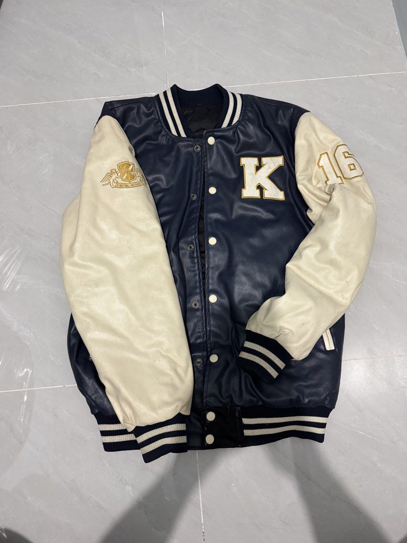Varsity Leather Jacket (Category: Coats, Jackets and Outerwear) located in Mandaluyong City. Submitted by declutteringggg101 (Listing ID 1468922450, Image 1). Description: .
