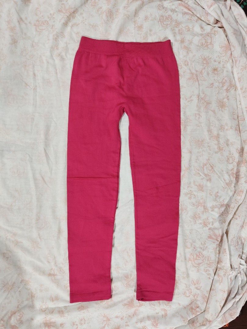 vibrant hot pink stretch leggings (Category: Activewear) located in Bulacan. Submitted by angel.decluttersx (Listing ID 1468829748, Image 2). Description: s-m no issue with elastic waistband 12" inches laid flat.