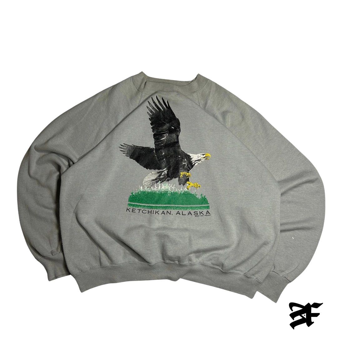 Vintage 1987 Teejays Crewneck (Category: Tshirts & Polo Shirts ) located in Antipolo. Submitted by wvyfrnds (Listing ID 1468751572, Image 1). Description: Vintage 1987 Teejays Crewneck Size: L Color: Gray Dimensions (Inches): Length: 24 Width: 23.5 Color Rate: 8/10 Issues - Slightly yellowish neckline & minimal white paint stain in sleeves 395 PLUS SF.