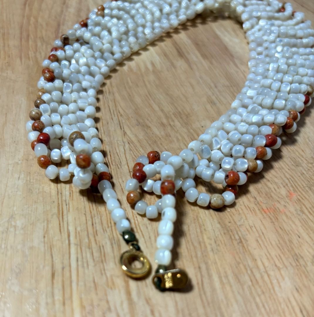 Vintage Beaded Bib Necklace (Category: Necklaces) located in Marikina City. Submitted by thrifty_trinkets_by_anais (Listing ID 1468927420, Image 3). Description: 🌸 Selling own preloved/brand new items for less - EVERYTHING is negotiable as long as REASONABLE in price 🤗 🙏🏻 Please also check my account for more marked down items 🫶 📍Marikina near S&R/Uniqlo 💳 Maribank/Maya 🏍️ Grab/Lalamove/J&T (by schedule) 🗓️ Offers/Reservations will be ho