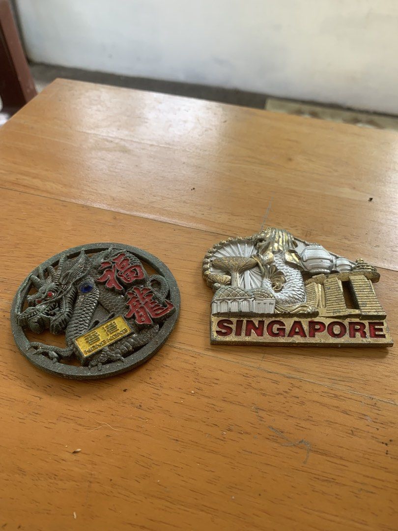 Vintage brass magnets (Category: Vintage Collectibles) located in Quezon City. Submitted by sojisup (Listing ID 1468722293, Image 2). Description: Vintage brass country magnets .